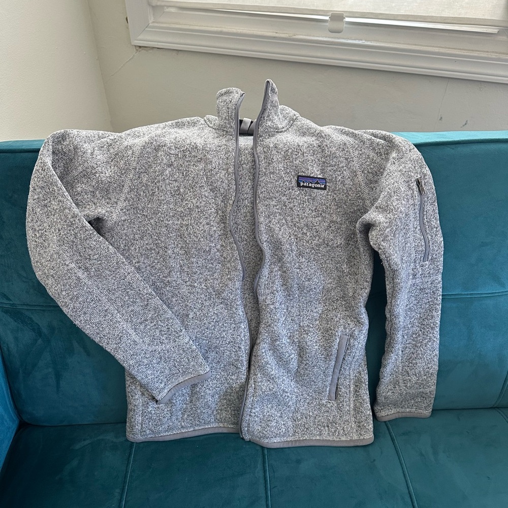 Patagonia Gray Full-Zip Fleece Jacket